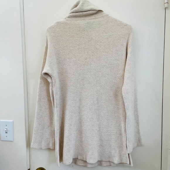 Angora Rabit Hair Cashmere White Cream long sleeve hoodie - Picture 2 of 8